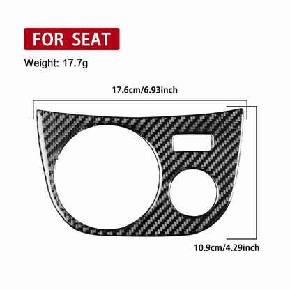Carbon Fiber Car Water Cup Panel Decorative Sticker for SEAT Leon 2005-2012, Right Driver(Black) - Car Interior Mouldings by buy2fix | Online Shopping UK | buy2fix