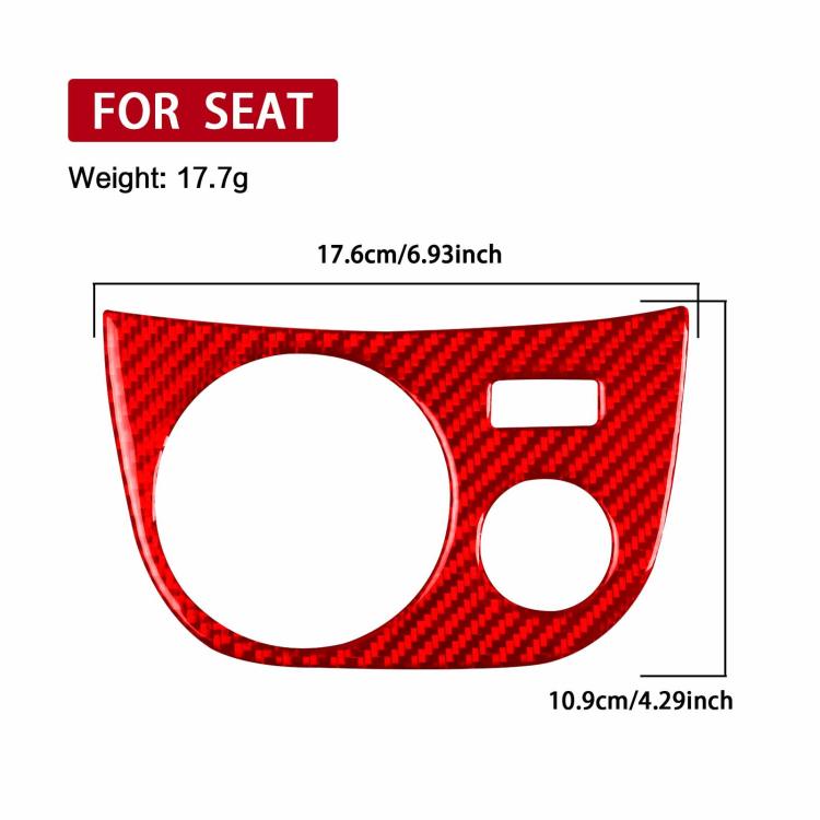Carbon Fiber Car Water Cup Panel Decorative Sticker for SEAT Leon 2005-2012, Right Driver(Red) - Car Interior Mouldings by buy2fix | Online Shopping UK | buy2fix