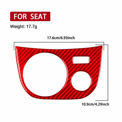 Carbon Fiber Car Water Cup Panel Decorative Sticker for SEAT Leon 2005-2012, Right Driver(Red) - Car Interior Mouldings by buy2fix | Online Shopping UK | buy2fix