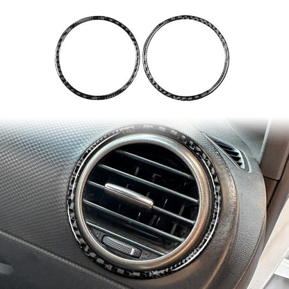2pcs/Set Carbon Fiber Car AC Two Sides Air Outlet Decorative Sticker for SEAT Leon 2005-2012, Left and Right Driver(Black) - Car Interior Mouldings by buy2fix | Online Shopping UK | buy2fix