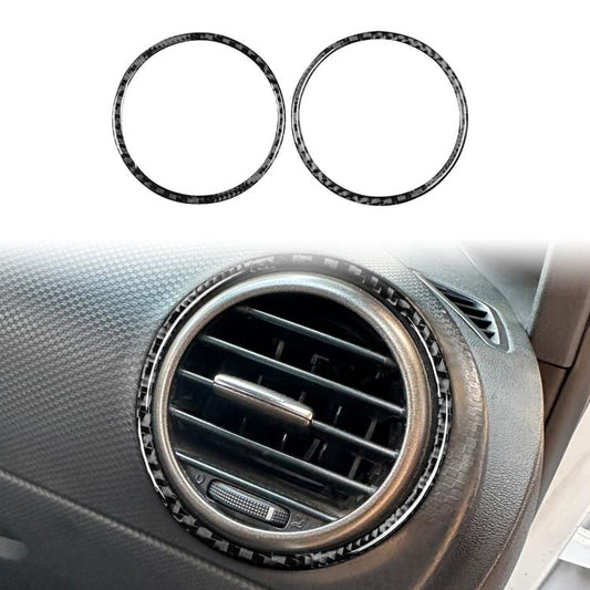 2pcs/Set Carbon Fiber Car AC Two Sides Air Outlet Decorative Sticker for SEAT Leon 2005-2012, Left and Right Driver(Black) - Car Interior Mouldings by buy2fix | Online Shopping UK | buy2fix