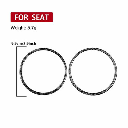 2pcs/Set Carbon Fiber Car AC Two Sides Air Outlet Decorative Sticker for SEAT Leon 2005-2012, Left and Right Driver(Black) - Car Interior Mouldings by buy2fix | Online Shopping UK | buy2fix