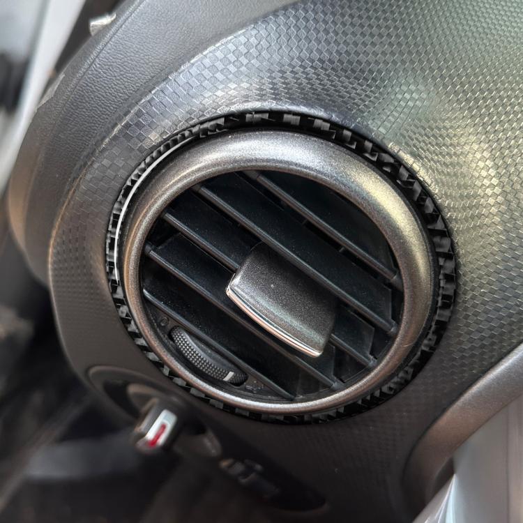 2pcs/Set Carbon Fiber Car AC Two Sides Air Outlet Decorative Sticker for SEAT Leon 2005-2012, Left and Right Driver(Black) - Car Interior Mouldings by buy2fix | Online Shopping UK | buy2fix