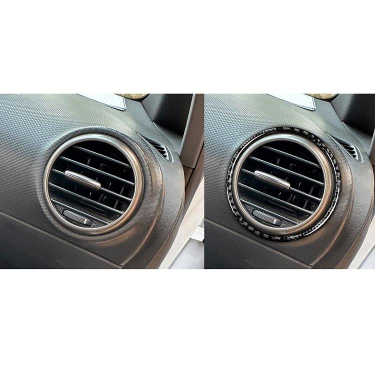 2pcs/Set Carbon Fiber Car AC Two Sides Air Outlet Decorative Sticker for SEAT Leon 2005-2012, Left and Right Driver(Black) - Car Interior Mouldings by buy2fix | Online Shopping UK | buy2fix