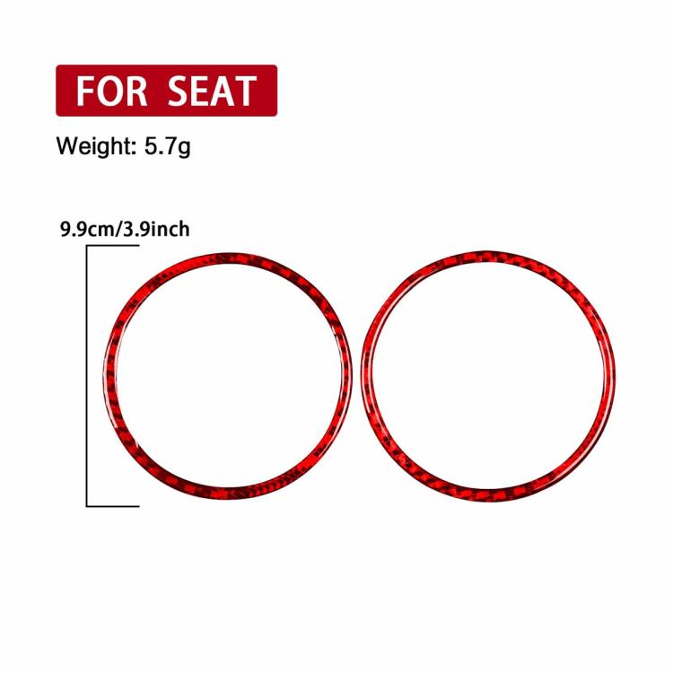 2pcs/Set Carbon Fiber Car AC Two Sides Air Outlet Decorative Sticker for SEAT Leon 2005-2012, Left and Right Driver(Red) - Car Interior Mouldings by buy2fix | Online Shopping UK | buy2fix