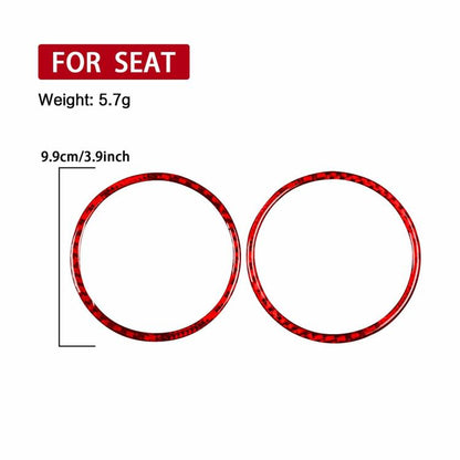 2pcs/Set Carbon Fiber Car AC Two Sides Air Outlet Decorative Sticker for SEAT Leon 2005-2012, Left and Right Driver(Red) - Car Interior Mouldings by buy2fix | Online Shopping UK | buy2fix