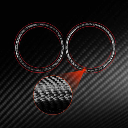 2pcs/Set Carbon Fiber Car AC Two Sides Air Outlet Decorative Sticker for SEAT Leon 2005-2012, Left and Right Driver(Red) - Car Interior Mouldings by buy2fix | Online Shopping UK | buy2fix