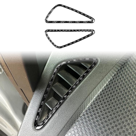 2pcs/Set Carbon Fiber Car Instrument Panel Air Outlet Decorative Sticker for SEAT Leon 2005-2012, Left and Right Driver(Black) - Car Interior Mouldings by buy2fix | Online Shopping UK | buy2fix