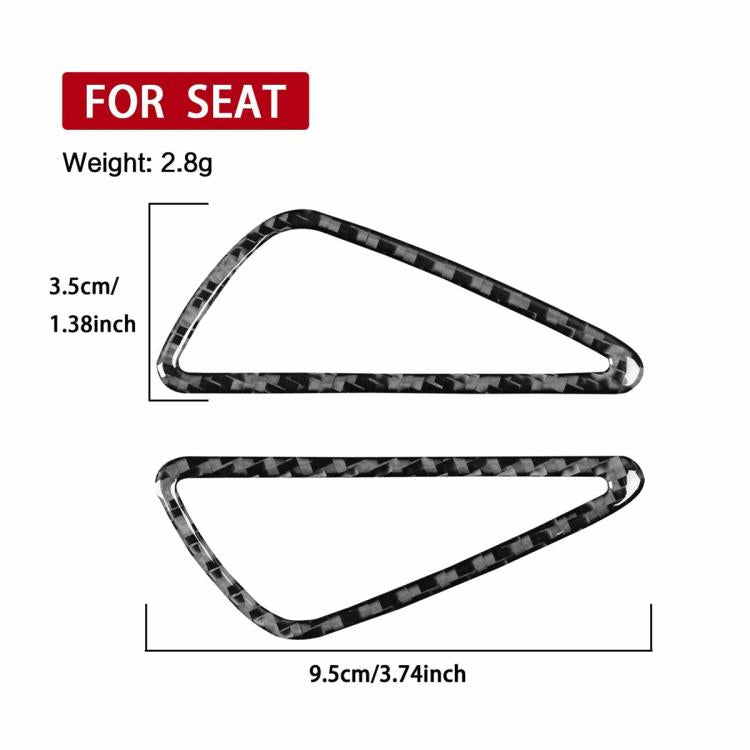 2pcs/Set Carbon Fiber Car Instrument Panel Air Outlet Decorative Sticker for SEAT Leon 2005-2012, Left and Right Driver(Black) - Car Interior Mouldings by buy2fix | Online Shopping UK | buy2fix