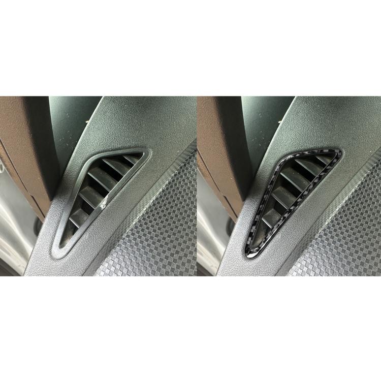 2pcs/Set Carbon Fiber Car Instrument Panel Air Outlet Decorative Sticker for SEAT Leon 2005-2012, Left and Right Driver(Black) - Car Interior Mouldings by buy2fix | Online Shopping UK | buy2fix