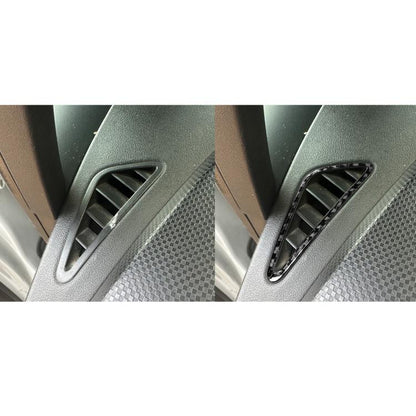2pcs/Set Carbon Fiber Car Instrument Panel Air Outlet Decorative Sticker for SEAT Leon 2005-2012, Left and Right Driver(Black) - Car Interior Mouldings by buy2fix | Online Shopping UK | buy2fix