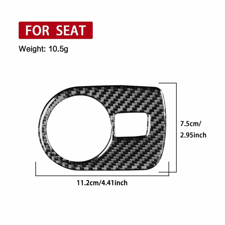 Carbon Fiber Car Headlight Switch Panel Decorative Sticker for SEAT Leon 2005-2012, Left Driver(Black) - Car Interior Mouldings by buy2fix | Online Shopping UK | buy2fix