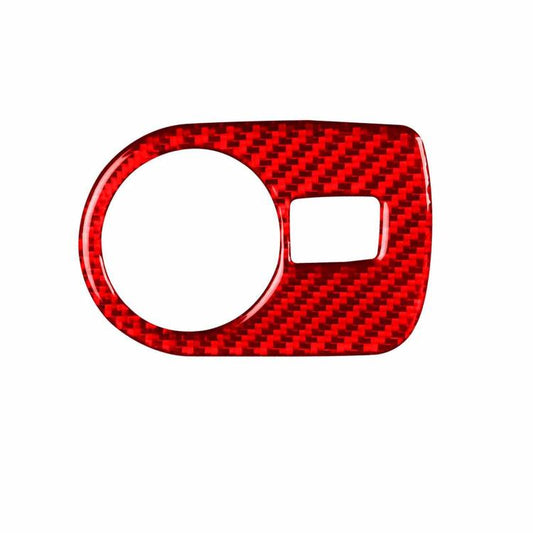 Carbon Fiber Car Headlight Switch Panel Decorative Sticker for SEAT Leon 2005-2012, Left Driver(Red) - Car Interior Mouldings by buy2fix | Online Shopping UK | buy2fix