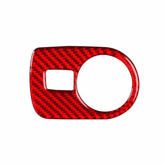 Carbon Fiber Car Headlight Switch Panel Decorative Sticker for SEAT Leon 2005-2012, Right Driver(Red) - Car Interior Mouldings by buy2fix | Online Shopping UK | buy2fix