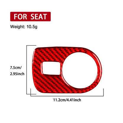 Carbon Fiber Car Headlight Switch Panel Decorative Sticker for SEAT Leon 2005-2012, Right Driver(Red) - Car Interior Mouldings by buy2fix | Online Shopping UK | buy2fix