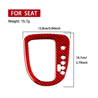 Carbon Fiber Car Gear Position Panel Decorative Sticker for SEAT Leon 2005-2012, Right Driver(Red) - Car Interior Mouldings by buy2fix | Online Shopping UK | buy2fix
