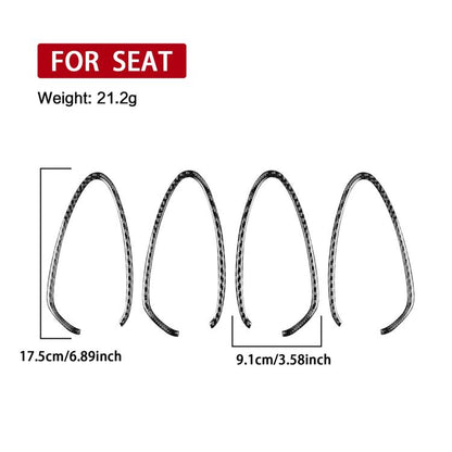 4pcs/Set Carbon Fiber Car Inner Door Handle Panel Decorative Sticker for SEAT Leon 2005-2012, Left and Right Driver(Black) - Car Interior Mouldings by buy2fix | Online Shopping UK | buy2fix