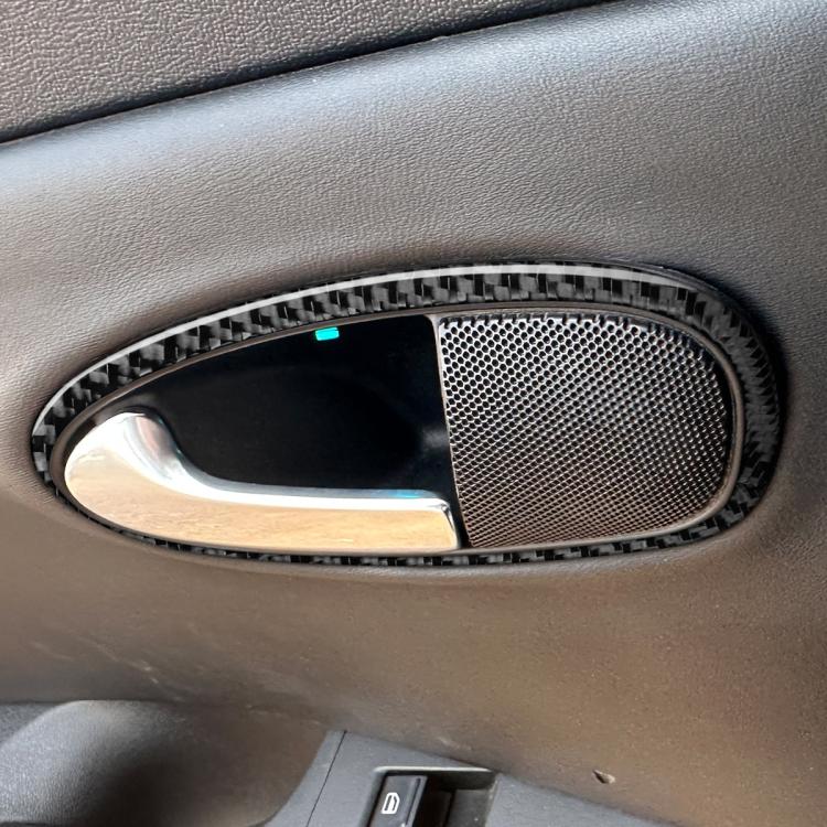 4pcs/Set Carbon Fiber Car Inner Door Handle Panel Decorative Sticker for SEAT Leon 2005-2012, Left and Right Driver(Black) - Car Interior Mouldings by buy2fix | Online Shopping UK | buy2fix