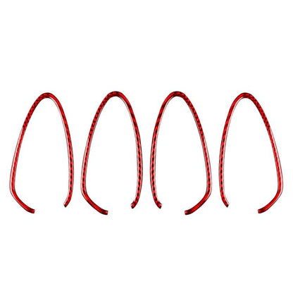 4pcs/Set Carbon Fiber Car Inner Door Handle Panel Decorative Sticker for SEAT Leon 2005-2012, Left and Right Driver(Red) - Car Interior Mouldings by buy2fix | Online Shopping UK | buy2fix