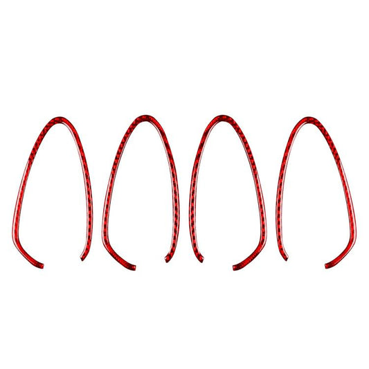 4pcs/Set Carbon Fiber Car Inner Door Handle Panel Decorative Sticker for SEAT Leon 2005-2012, Left and Right Driver(Red) - Car Interior Mouldings by buy2fix | Online Shopping UK | buy2fix
