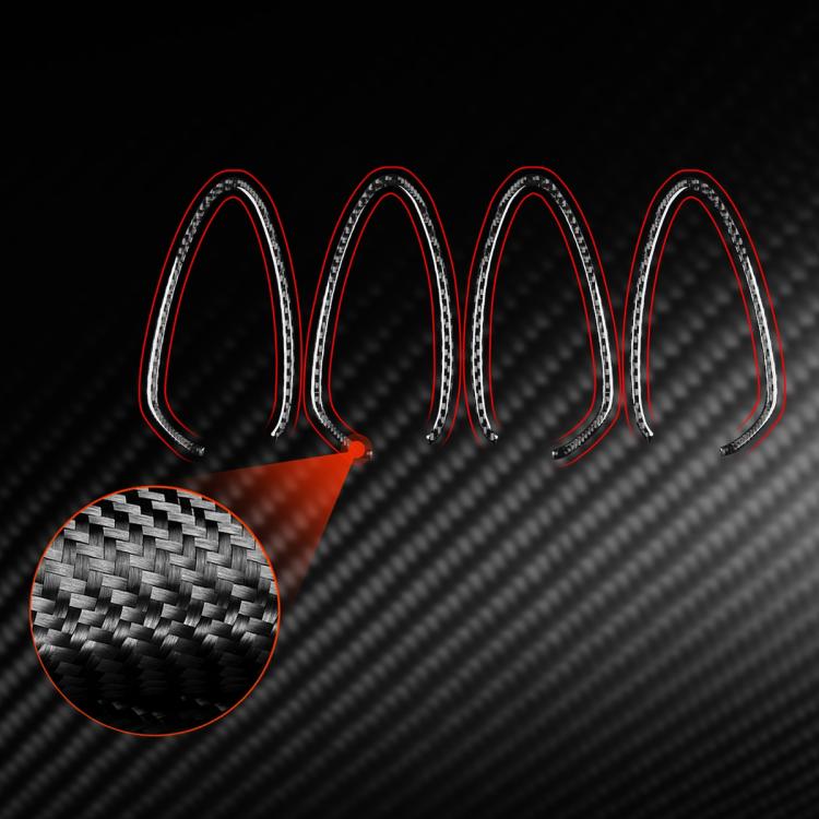 4pcs/Set Carbon Fiber Car Inner Door Handle Panel Decorative Sticker for SEAT Leon 2005-2012, Left and Right Driver(Red) - Car Interior Mouldings by buy2fix | Online Shopping UK | buy2fix
