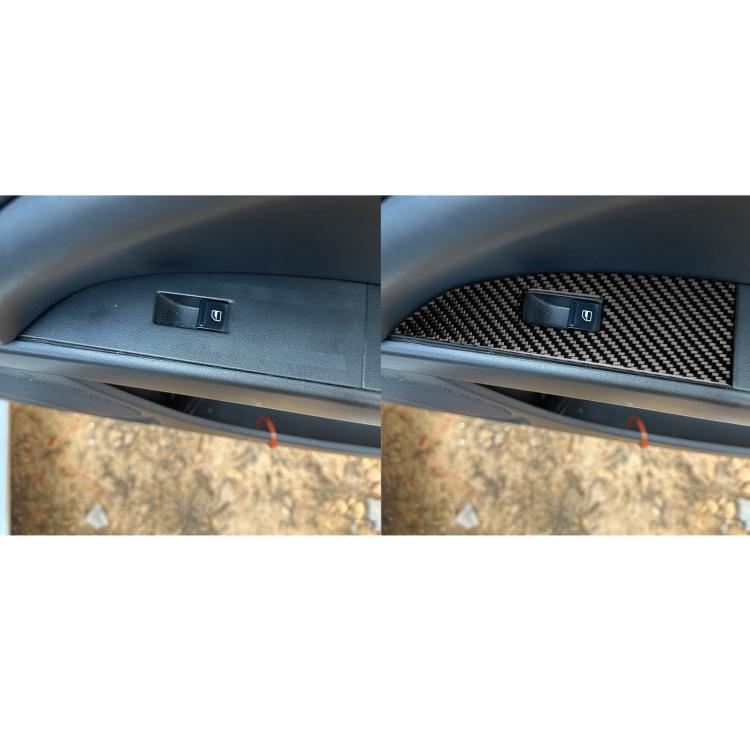 5pcs/Set Carbon Fiber Car Lifting Panel Decorative Sticker for SEAT Leon 2005-2012, Left Driver(Black) - Car Interior Mouldings by buy2fix | Online Shopping UK | buy2fix