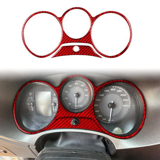 2pcs/Set Carbon Fiber Car Speedometer Surrounded Panel Decorative Sticker for SEAT Leon 2005-2012, Left and Right Driver(Red) - Car Interior Mouldings by buy2fix | Online Shopping UK | buy2fix