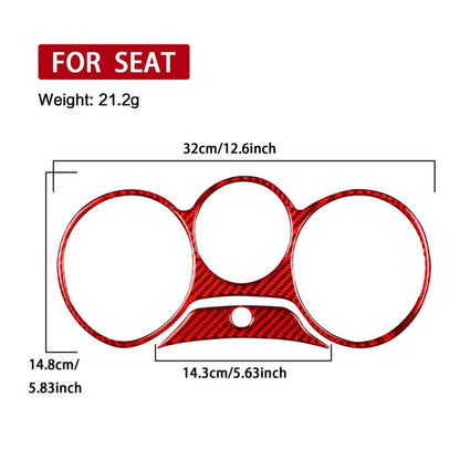 2pcs/Set Carbon Fiber Car Speedometer Surrounded Panel Decorative Sticker for SEAT Leon 2005-2012, Left and Right Driver(Red) - Car Interior Mouldings by buy2fix | Online Shopping UK | buy2fix