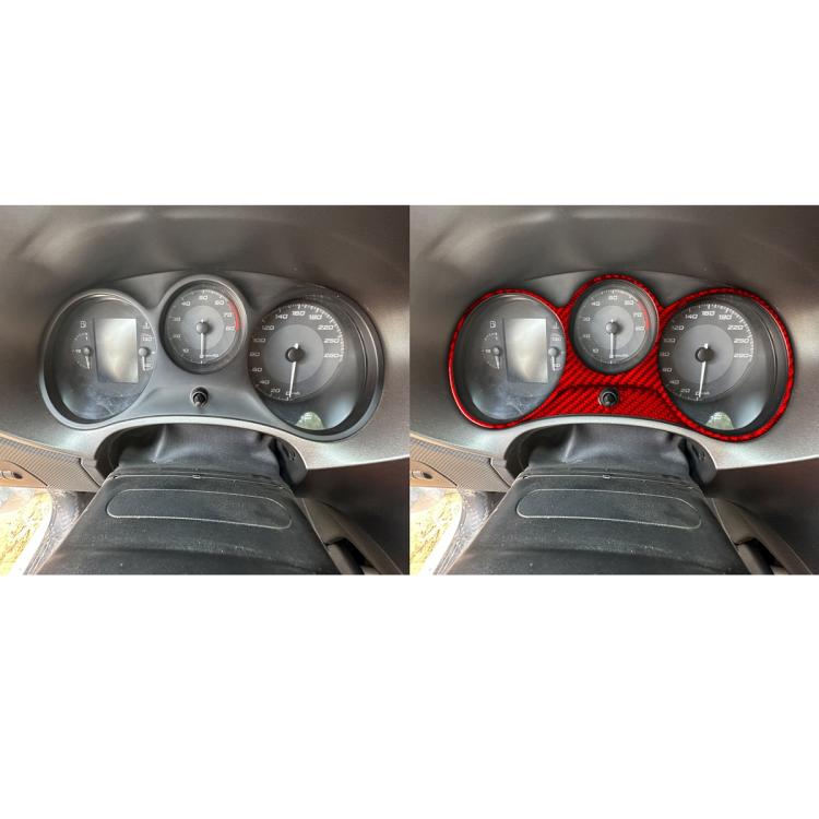2pcs/Set Carbon Fiber Car Speedometer Surrounded Panel Decorative Sticker for SEAT Leon 2005-2012, Left and Right Driver(Red) - Car Interior Mouldings by buy2fix | Online Shopping UK | buy2fix