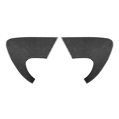 2pcs/Set Carbon Fiber Car Rear Triangle Window Decorative Sticker for SEAT Leon 2005-2012, Left and Right Driver(Black) - Car Interior Mouldings by buy2fix | Online Shopping UK | buy2fix