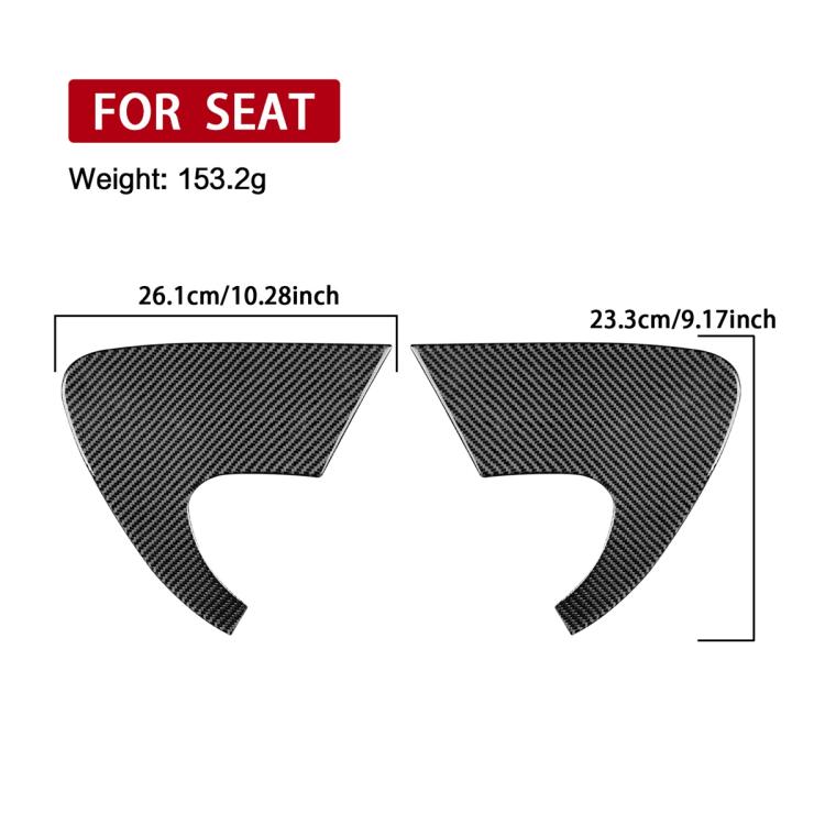 2pcs/Set Carbon Fiber Car Rear Triangle Window Decorative Sticker for SEAT Leon 2005-2012, Left and Right Driver(Black) - Car Interior Mouldings by buy2fix | Online Shopping UK | buy2fix