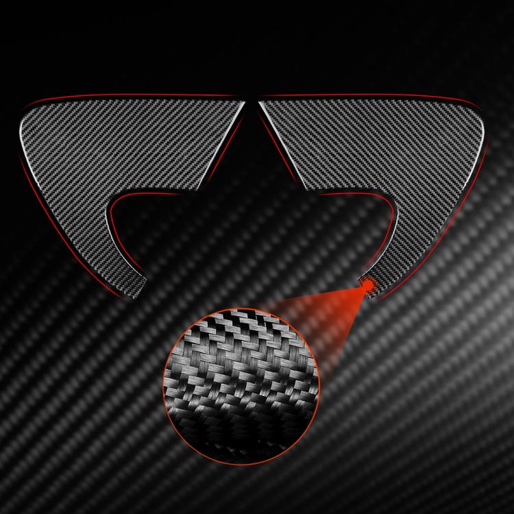 2pcs/Set Carbon Fiber Car Rear Triangle Window Decorative Sticker for SEAT Leon 2005-2012, Left and Right Driver(Red) - Car Interior Mouldings by buy2fix | Online Shopping UK | buy2fix