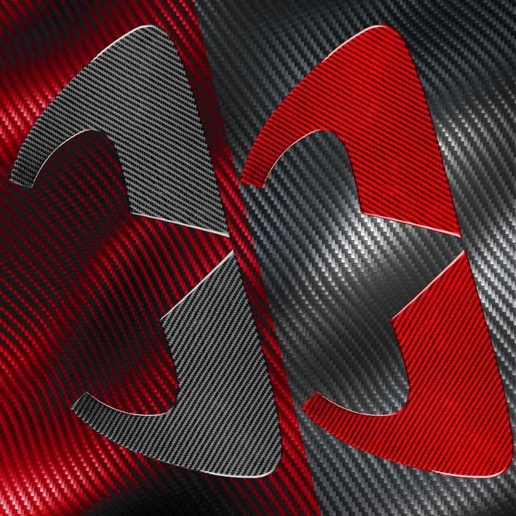2pcs/Set Carbon Fiber Car Rear Triangle Window Decorative Sticker for SEAT Leon 2005-2012, Left and Right Driver(Red) - Car Interior Mouldings by buy2fix | Online Shopping UK | buy2fix