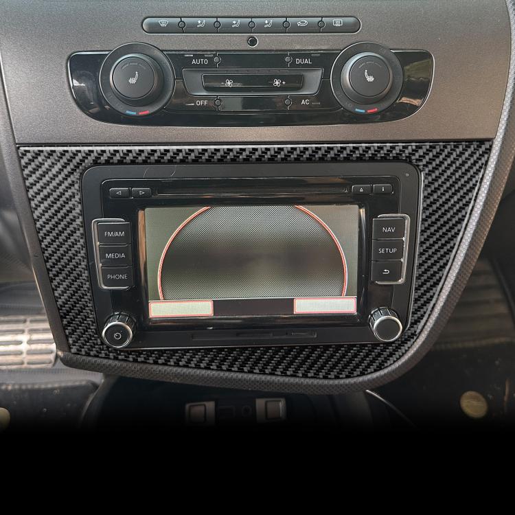 Carbon Fiber Car Center Console Panel Decorative Sticker for SEAT Leon 2005-2012, Left Driver(Black) - Car Interior Mouldings by buy2fix | Online Shopping UK | buy2fix