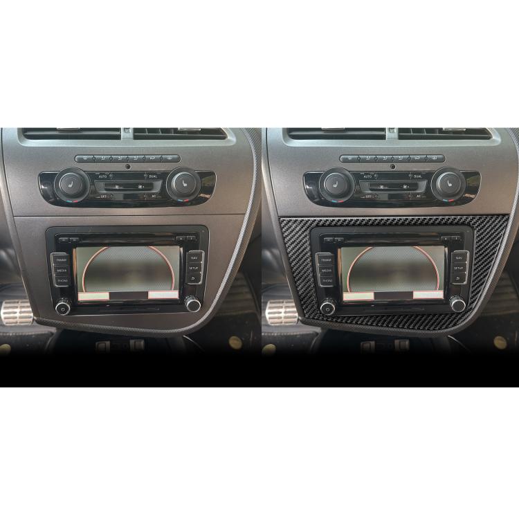 Carbon Fiber Car Center Console Panel Decorative Sticker for SEAT Leon 2005-2012, Left Driver(Black) - Car Interior Mouldings by buy2fix | Online Shopping UK | buy2fix