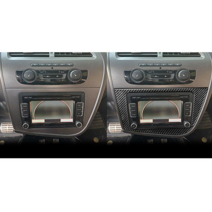 Carbon Fiber Car Center Console Panel Decorative Sticker for SEAT Leon 2005-2012, Left Driver(Black) - Car Interior Mouldings by buy2fix | Online Shopping UK | buy2fix