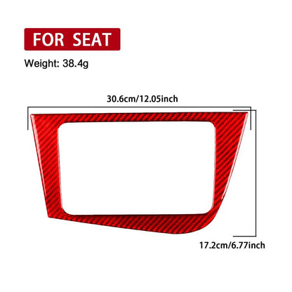 Carbon Fiber Car Center Console Panel Decorative Sticker for SEAT Leon 2005-2012, Left Driver(Red) - Car Interior Mouldings by buy2fix | Online Shopping UK | buy2fix