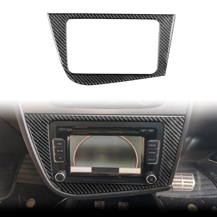 Carbon Fiber Car Center Console Panel Decorative Sticker for SEAT Leon 2005-2012, Right Driver(Black) - Car Interior Mouldings by buy2fix | Online Shopping UK | buy2fix