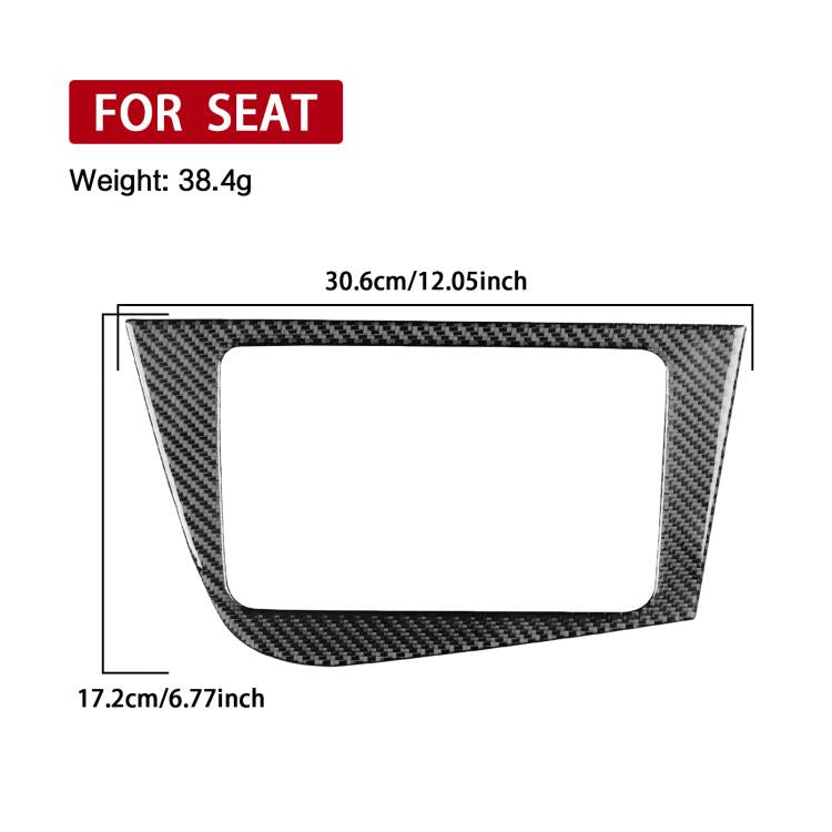 Carbon Fiber Car Center Console Panel Decorative Sticker for SEAT Leon 2005-2012, Right Driver(Black) - Car Interior Mouldings by buy2fix | Online Shopping UK | buy2fix