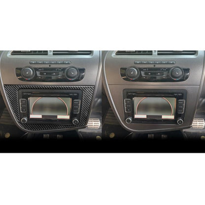 Carbon Fiber Car Center Console Panel Decorative Sticker for SEAT Leon 2005-2012, Right Driver(Black) - Car Interior Mouldings by buy2fix | Online Shopping UK | buy2fix