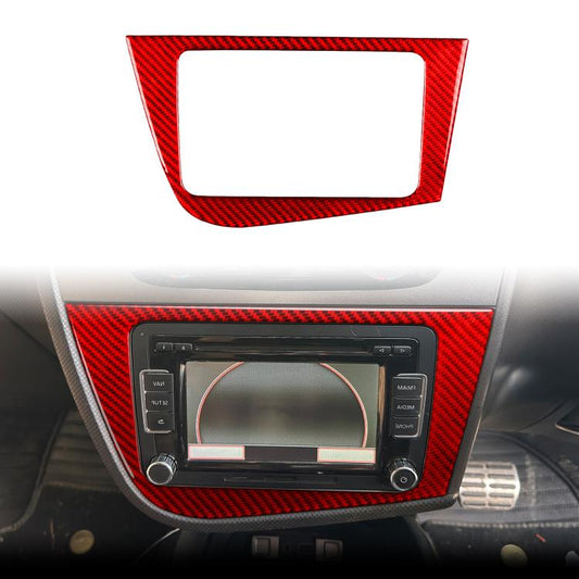 Carbon Fiber Car Center Console Panel Decorative Sticker for SEAT Leon 2005-2012, Right Driver(Red) - Car Interior Mouldings by buy2fix | Online Shopping UK | buy2fix