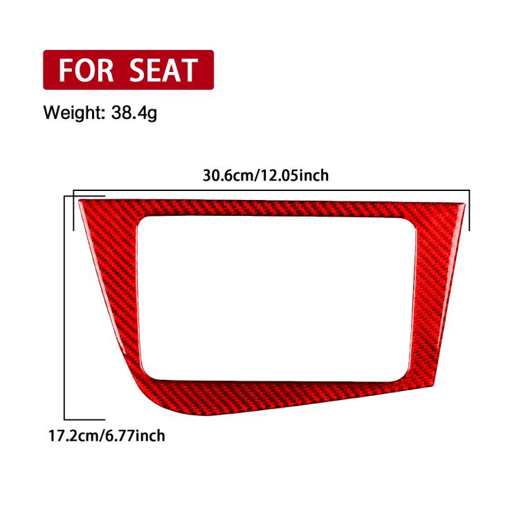 Carbon Fiber Car Center Console Panel Decorative Sticker for SEAT Leon 2005-2012, Right Driver(Red) - Car Interior Mouldings by buy2fix | Online Shopping UK | buy2fix