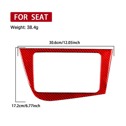 Carbon Fiber Car Center Console Panel Decorative Sticker for SEAT Leon 2005-2012, Right Driver(Red) - Car Interior Mouldings by buy2fix | Online Shopping UK | buy2fix