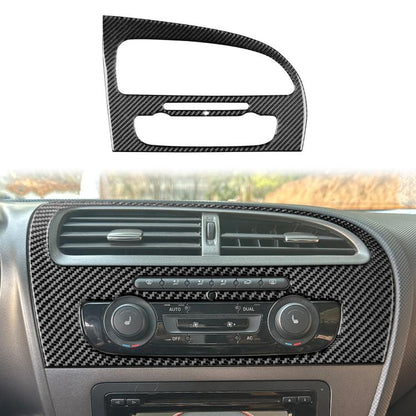 Carbon Fiber Car Center Console Air Conditioner Panel Decorative Sticker for SEAT Leon 2005-2012, Left Driver(Black) - Car Interior Mouldings by buy2fix | Online Shopping UK | buy2fix