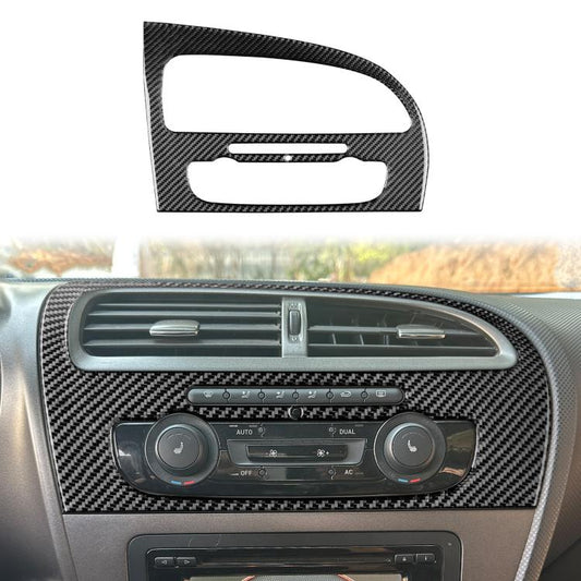 Carbon Fiber Car Center Console Air Conditioner Panel Decorative Sticker for SEAT Leon 2005-2012, Left Driver(Black) - Car Interior Mouldings by buy2fix | Online Shopping UK | buy2fix