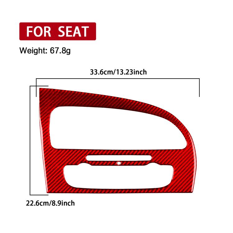 Carbon Fiber Car Center Console Air Conditioner Panel Decorative Sticker for SEAT Leon 2005-2012, Left Driver(Red) - Car Interior Mouldings by buy2fix | Online Shopping UK | buy2fix