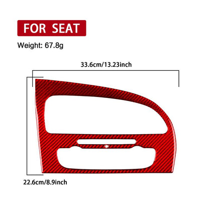Carbon Fiber Car Center Console Air Conditioner Panel Decorative Sticker for SEAT Leon 2005-2012, Left Driver(Red) - Car Interior Mouldings by buy2fix | Online Shopping UK | buy2fix