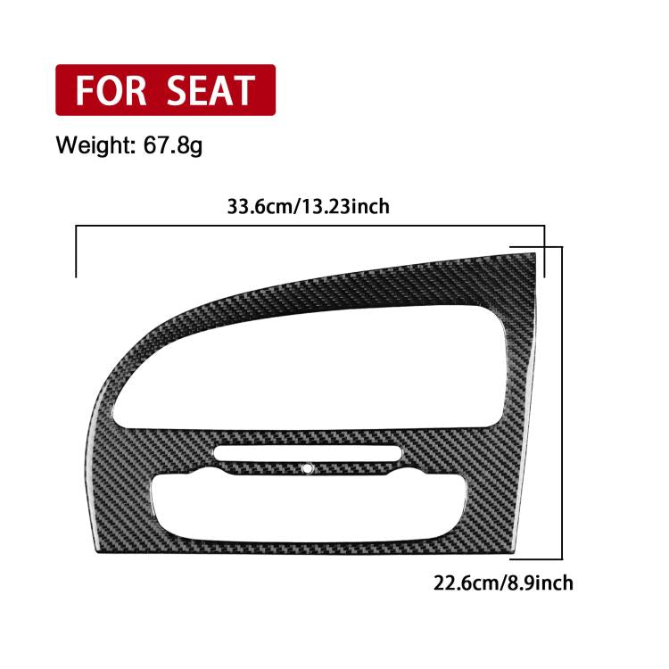 Carbon Fiber Car Center Console Air Conditioner Panel Decorative Sticker for SEAT Leon 2005-2012, Right Driver(Black) - Car Interior Mouldings by buy2fix | Online Shopping UK | buy2fix
