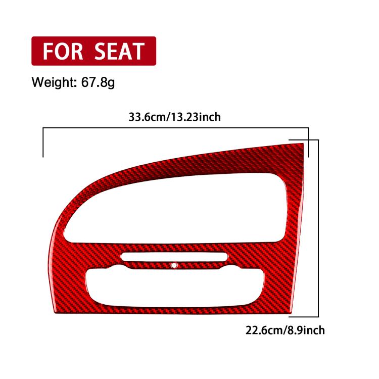 Carbon Fiber Car Center Console Air Conditioner Panel Decorative Sticker for SEAT Leon 2005-2012, Right Driver(Red) - Car Interior Mouldings by buy2fix | Online Shopping UK | buy2fix