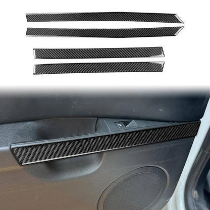 4pcs/Set Carbon Fiber Car Door Panel Decorative Sticker for SEAT Leon 2005-2012, Left and Right Driver(Black) - Car Interior Mouldings by buy2fix | Online Shopping UK | buy2fix